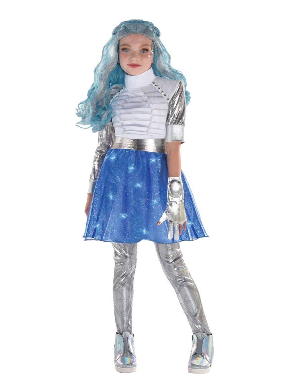 Disney Zombies 3 Girls’ Light-Up Addison Alien Costume and Wig Bundle—Medium - Picture 2 of 14